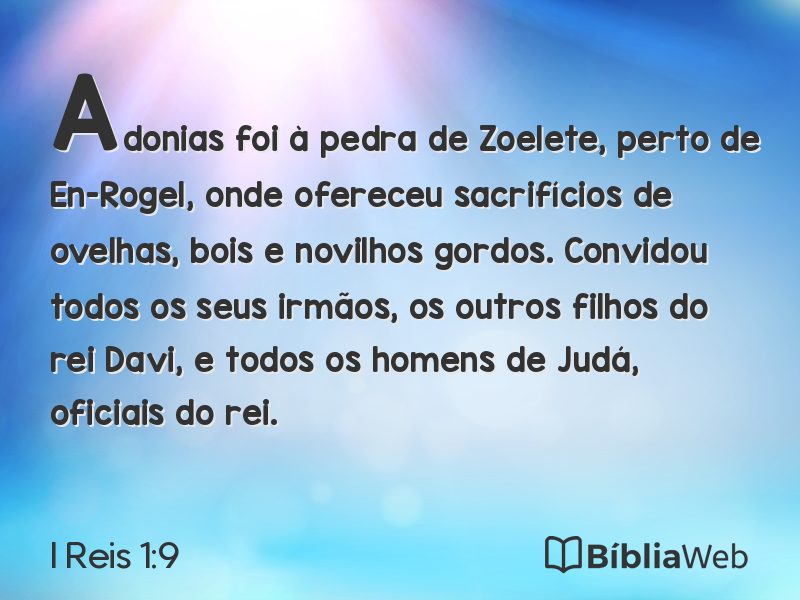 I Reis 1:9 em imagem para compartilhar
