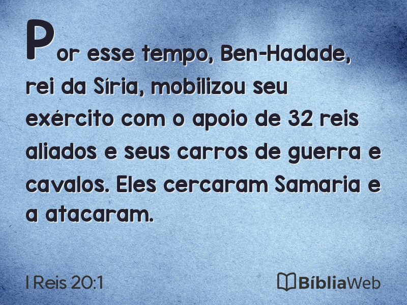 I Reis 20:1 em imagem para compartilhar