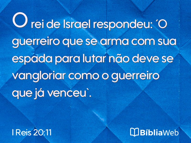 I Reis 20:11 em imagem para compartilhar