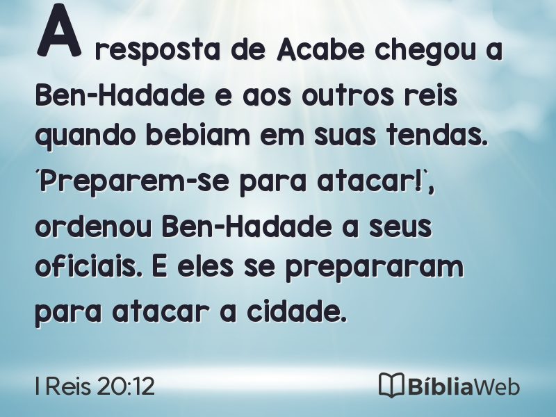 I Reis 20:12 em imagem para compartilhar