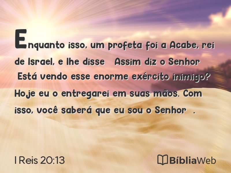 I Reis 20:13 em imagem para compartilhar