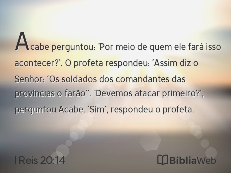 I Reis 20:14 em imagem para compartilhar