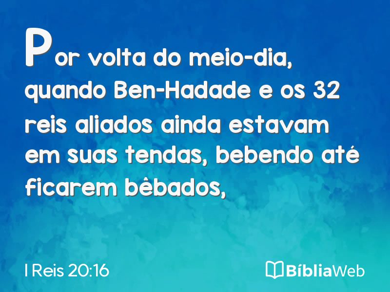 I Reis 20:16 em imagem para compartilhar