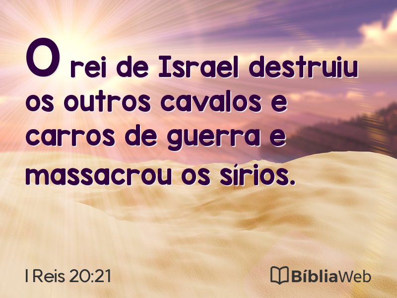 I Reis 20:21 em imagem para compartilhar