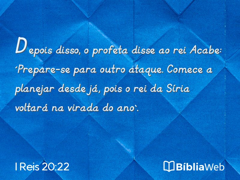 I Reis 20:22 em imagem para compartilhar