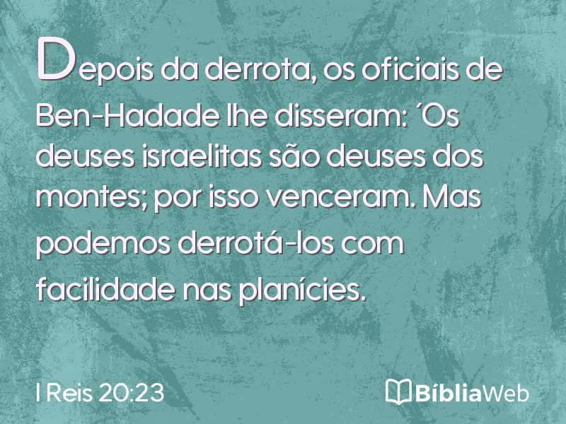 I Reis 20:23 em imagem para compartilhar