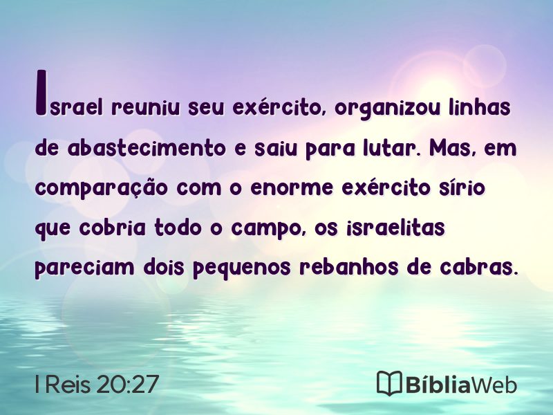I Reis 20:27 em imagem para compartilhar
