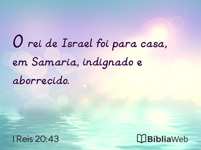 I Reis 20:43 em imagem para compartilhar