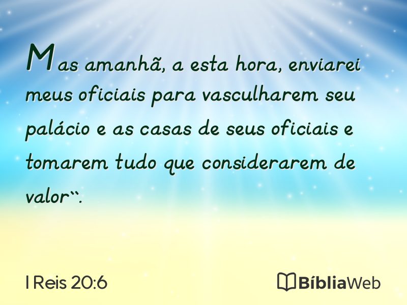 I Reis 20:6 em imagem para compartilhar