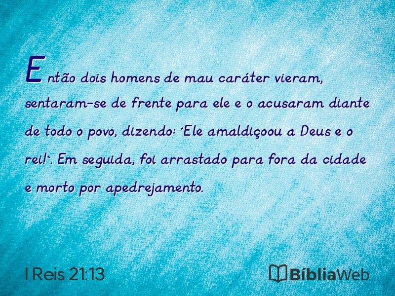 I Reis 21:13 em imagem para compartilhar