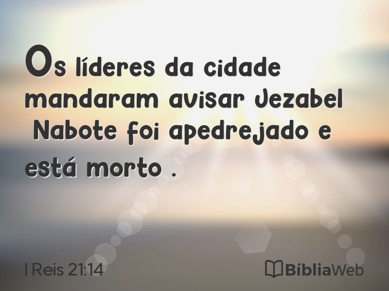 I Reis 21:14 em imagem para compartilhar