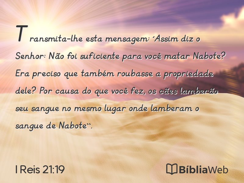 I Reis 21:19 em imagem para compartilhar