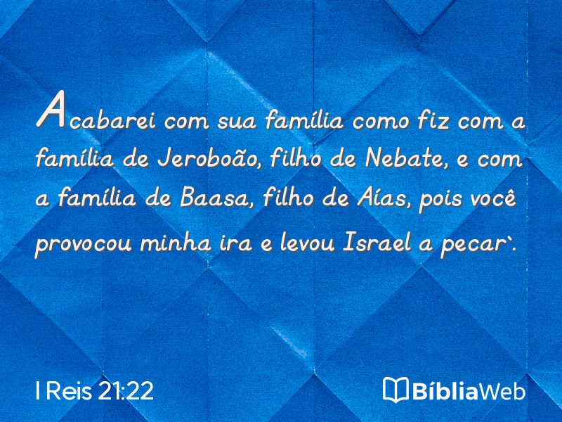 I Reis 21:22 em imagem para compartilhar