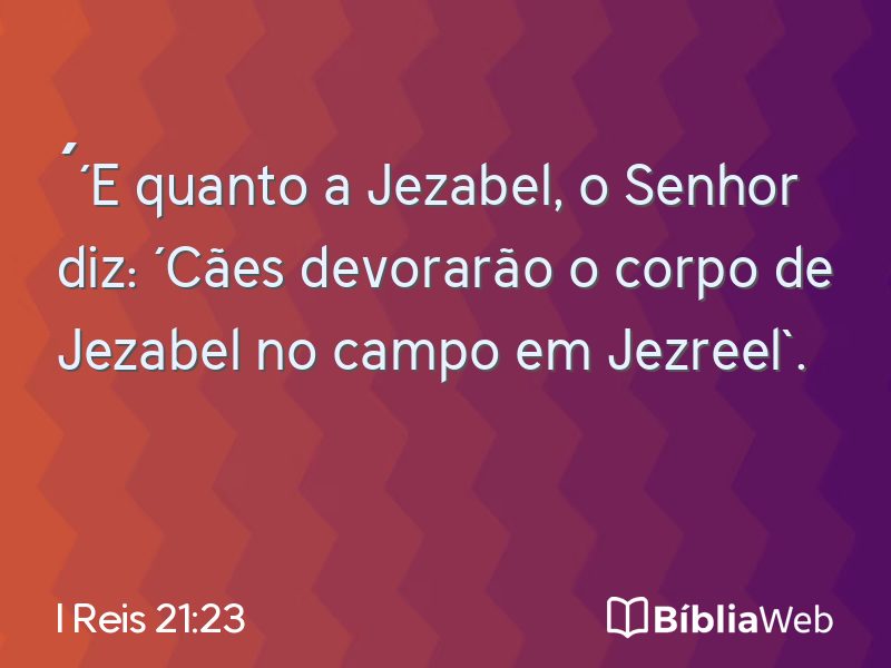 I Reis 21:23 em imagem para compartilhar