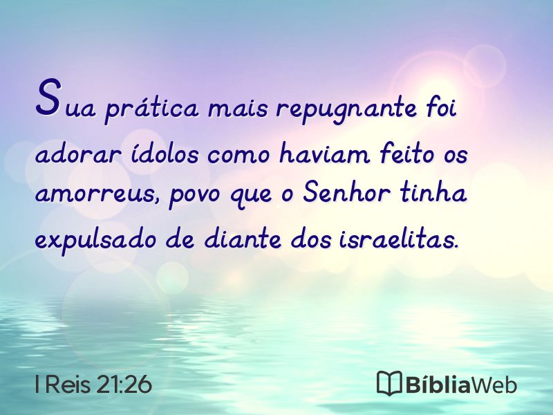 I Reis 21:26 em imagem para compartilhar