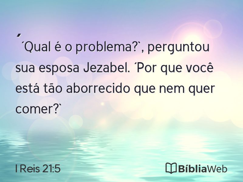 I Reis 21:5 em imagem para compartilhar