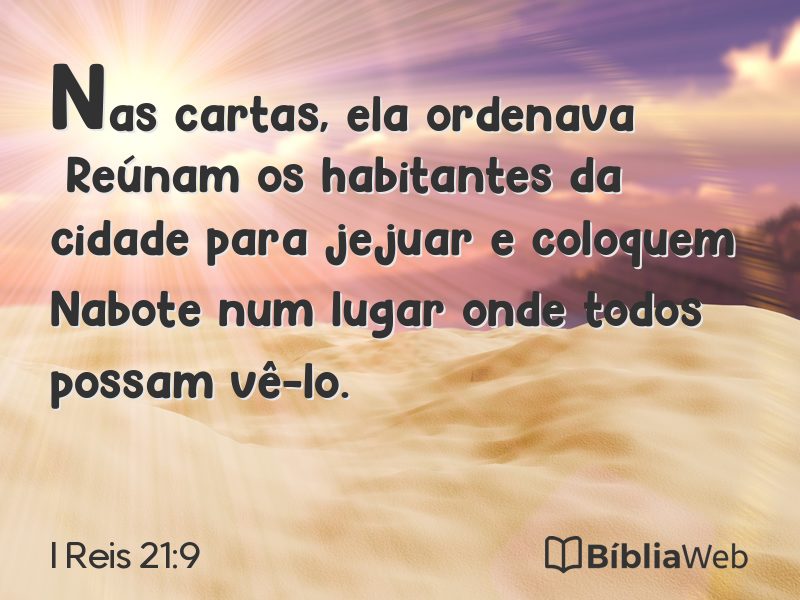 I Reis 21:9 em imagem para compartilhar
