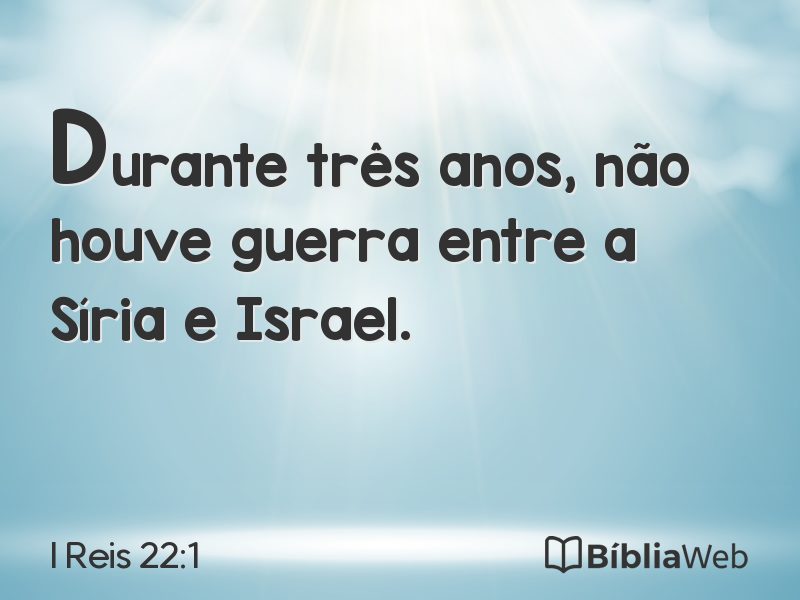 I Reis 22:1 em imagem para compartilhar