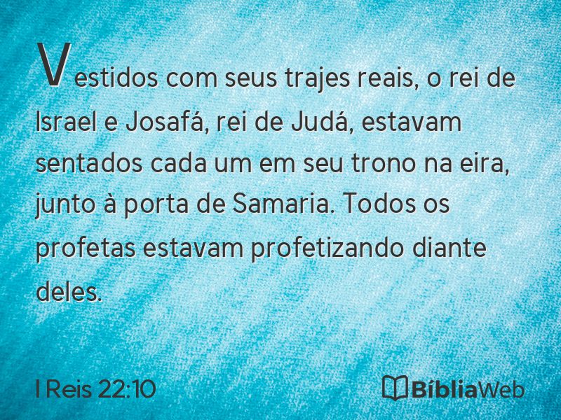 I Reis 22:10 em imagem para compartilhar