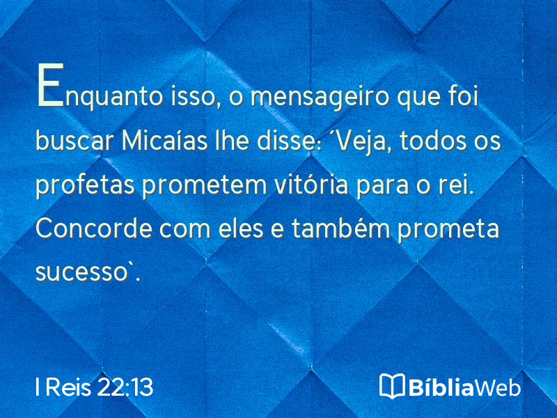 I Reis 22:13 em imagem para compartilhar