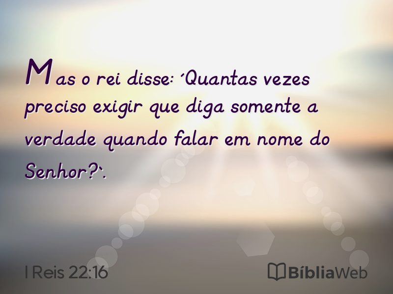 I Reis 22:16 em imagem para compartilhar