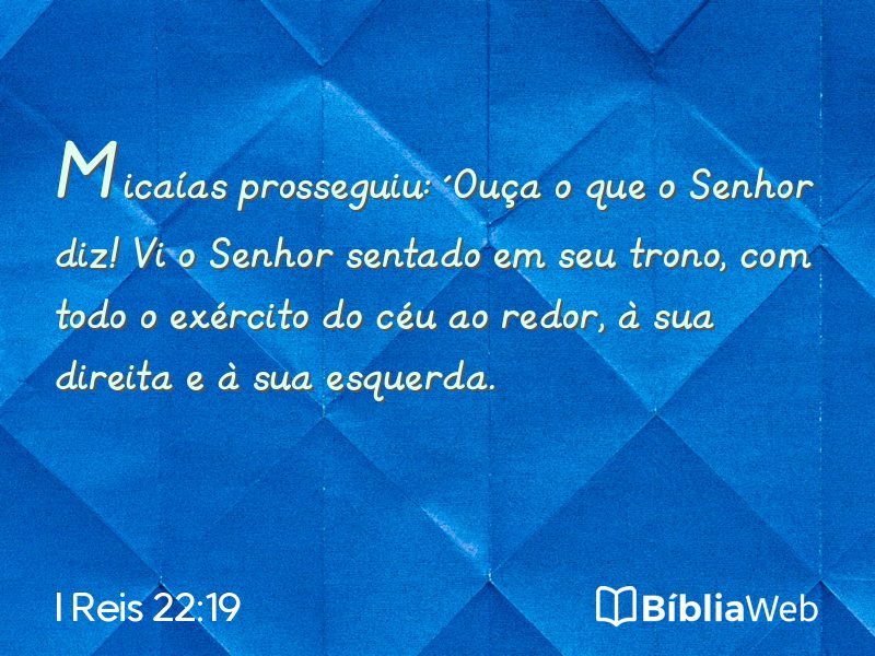 I Reis 22:19 em imagem para compartilhar