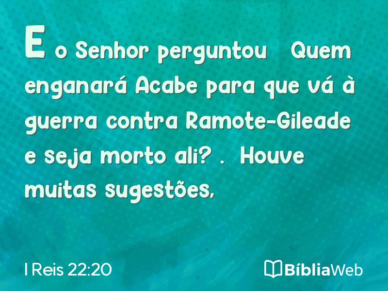 I Reis 22:20 em imagem para compartilhar