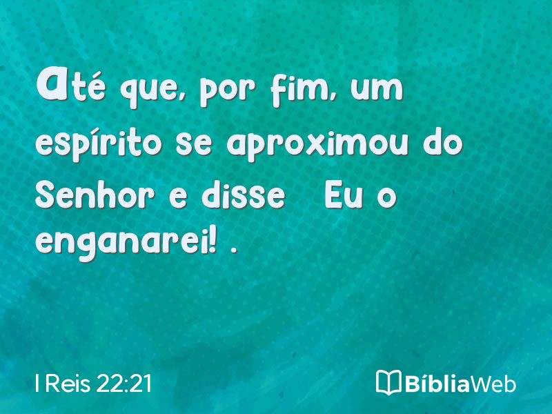 I Reis 22:21 em imagem para compartilhar
