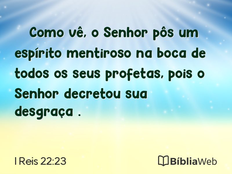 I Reis 22:23 em imagem para compartilhar