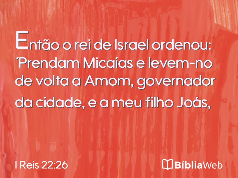I Reis 22:26 em imagem para compartilhar