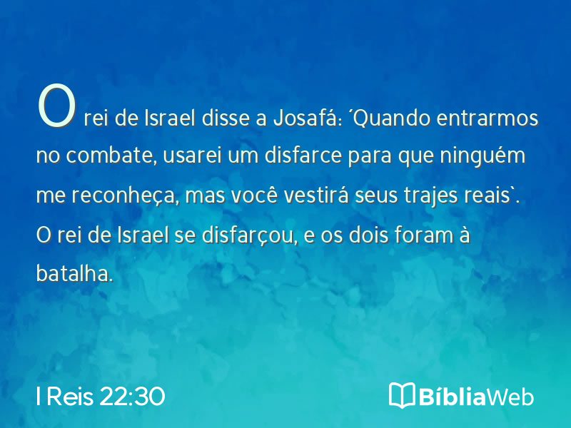 I Reis 22:30 em imagem para compartilhar