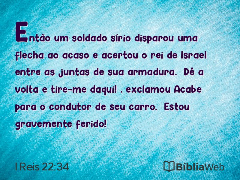 I Reis 22:34 em imagem para compartilhar