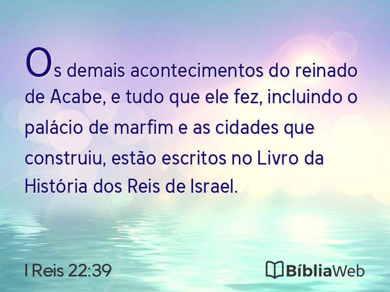 I Reis 22:39 em imagem para compartilhar