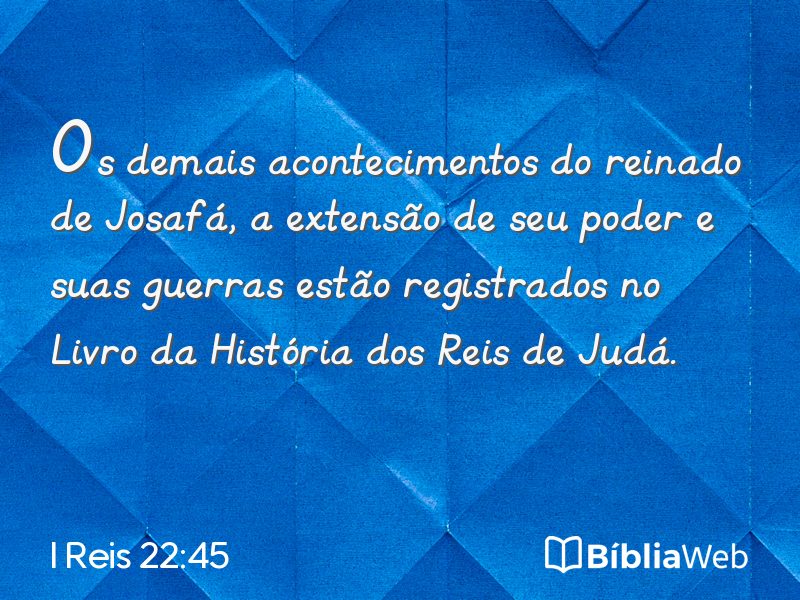 I Reis 22:45 em imagem para compartilhar