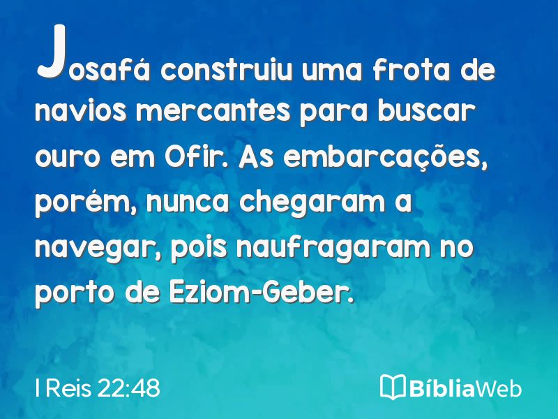 I Reis 22:48 em imagem para compartilhar