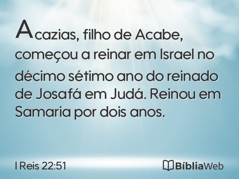 I Reis 22:51 em imagem para compartilhar