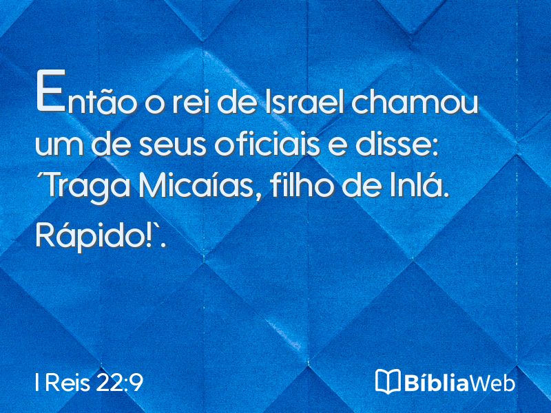 I Reis 22:9 em imagem para compartilhar