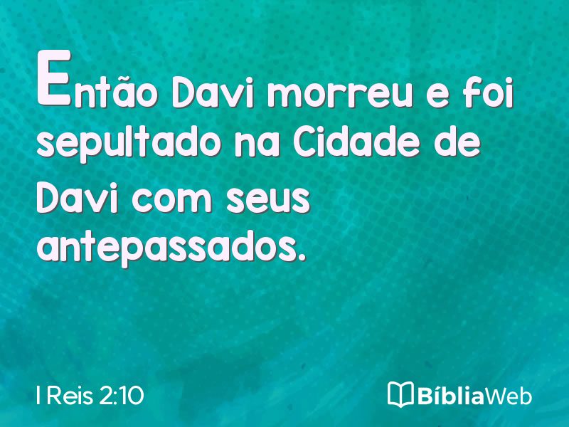 I Reis 2:10 em imagem para compartilhar