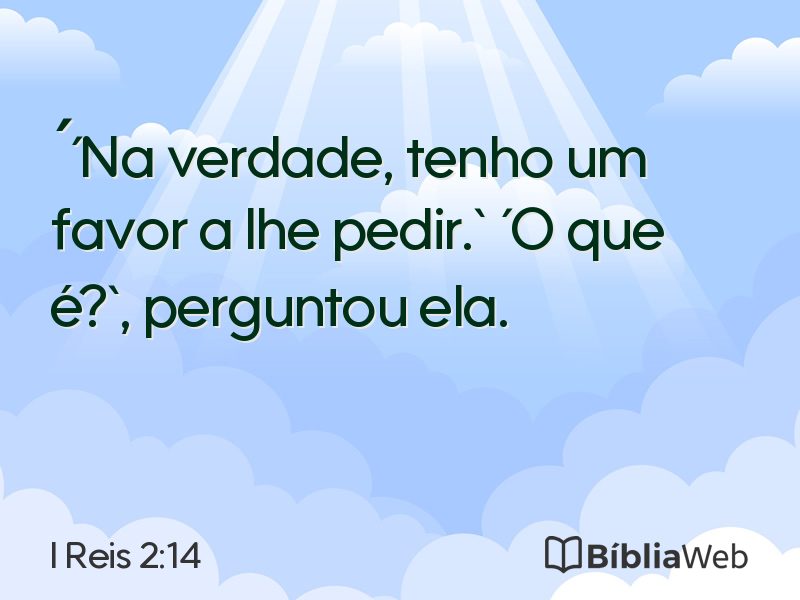 I Reis 2:14 em imagem para compartilhar