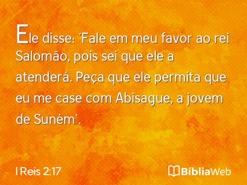I Reis 2:17 em imagem para compartilhar