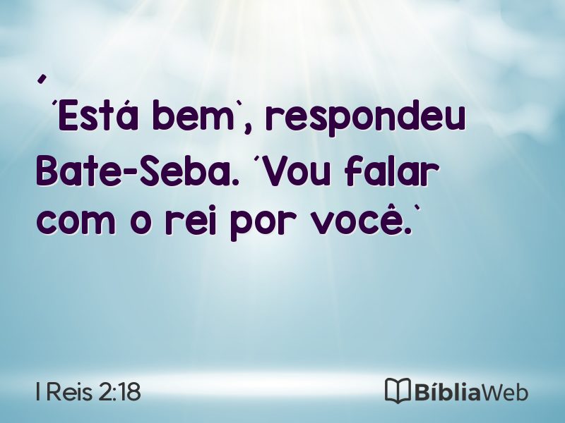 I Reis 2:18 em imagem para compartilhar