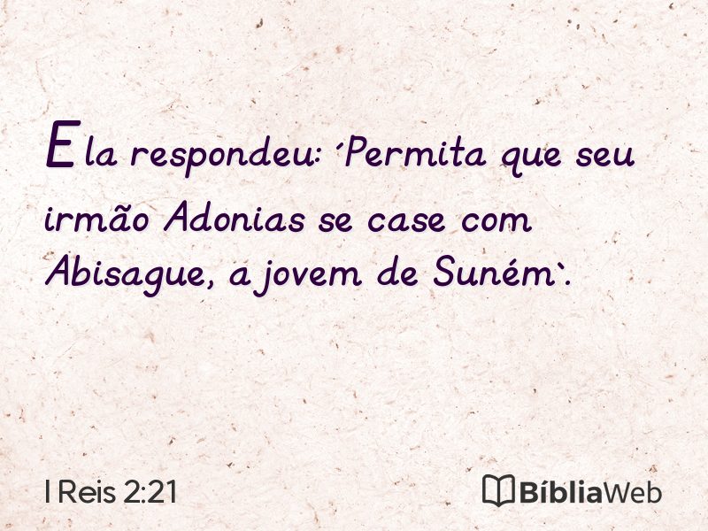 I Reis 2:21 em imagem para compartilhar