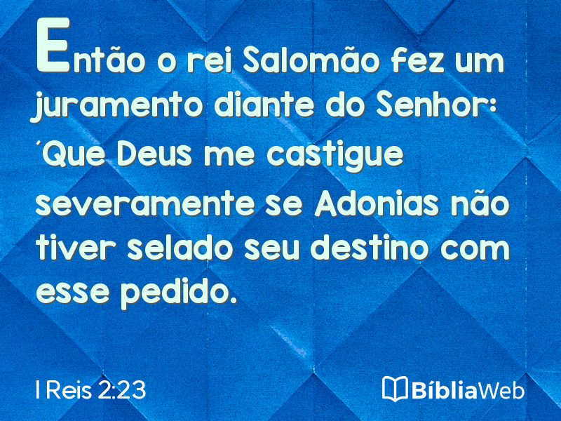 I Reis 2:23 em imagem para compartilhar