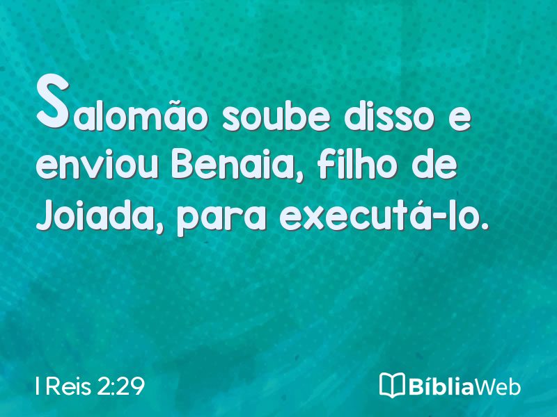 I Reis 2:29 em imagem para compartilhar