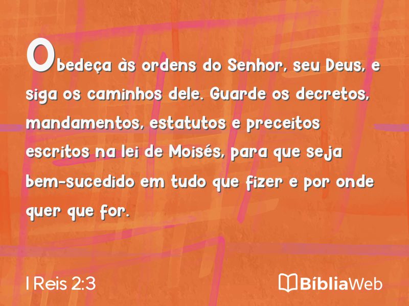I Reis 2:3 em imagem para compartilhar