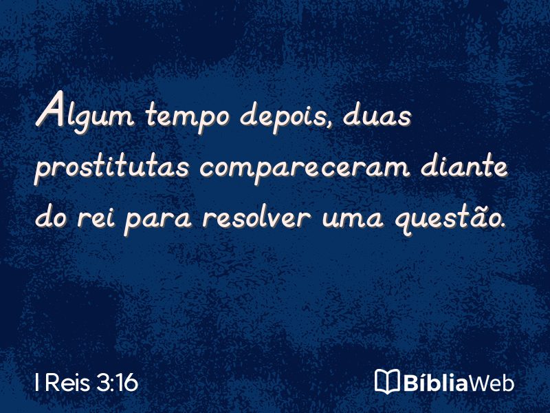 I Reis 3:16 em imagem para compartilhar