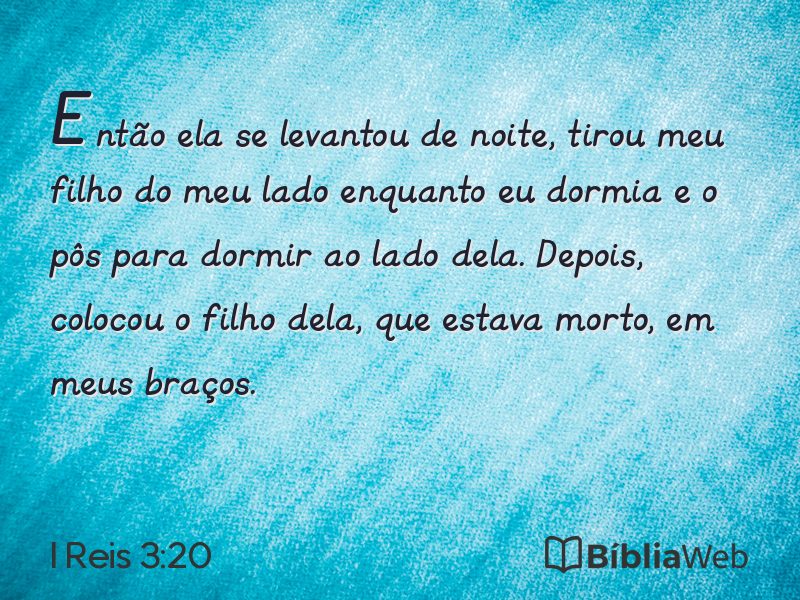 I Reis 3:20 em imagem para compartilhar