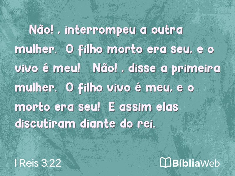 I Reis 3:22 em imagem para compartilhar