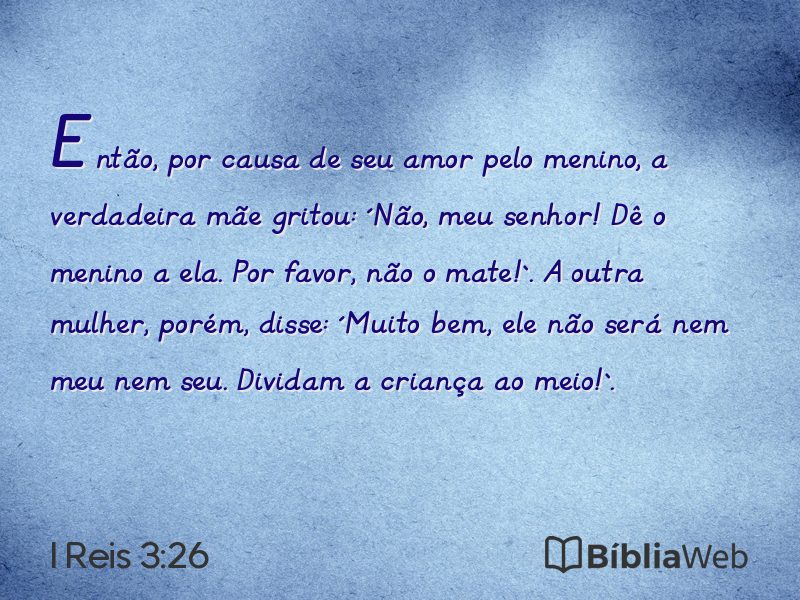 I Reis 3:26 em imagem para compartilhar