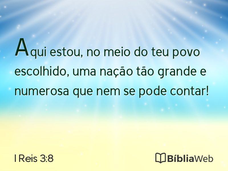 I Reis 3:8 em imagem para compartilhar